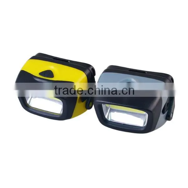 2015 New Hot Selling Super Bright Battery Operated ABS 3W COB LED Headlamp