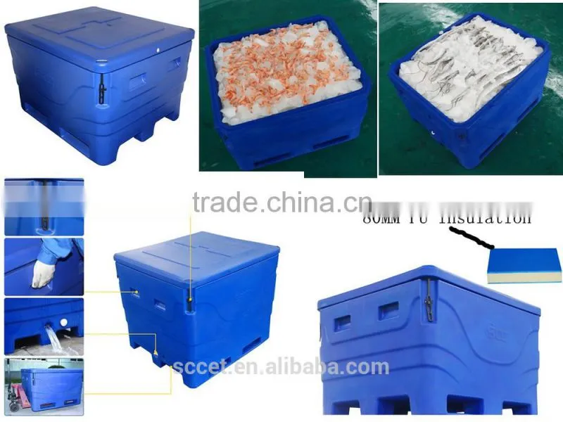 roto molded fish box,insulated fish bins,fish container fish tank