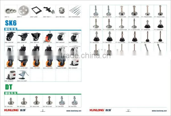 Medium Heavy Duty Polyurethane Threaded Stem Swivel Caster