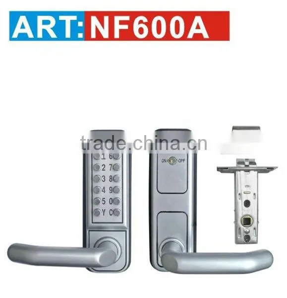 glass dependent mechanical code door lock,password code glass lock ,no battery password lock