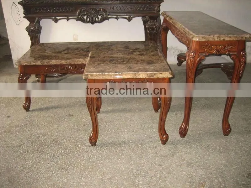 Beggie color Faux Marble Coffee Tables
