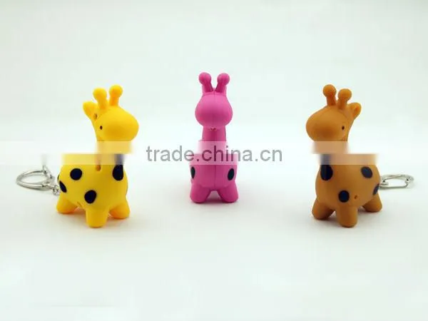 2013 Animal Shape Led Keyring Light with Sound