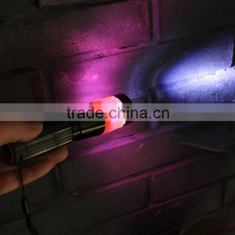 Mulrifunction Red Light Warning 1W LED Ttorch Flashlight