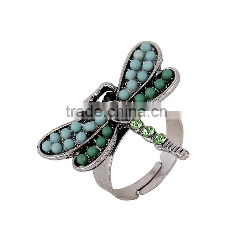 Factory Wholesale Gold jewelry Rhinestone Midi Ring Set