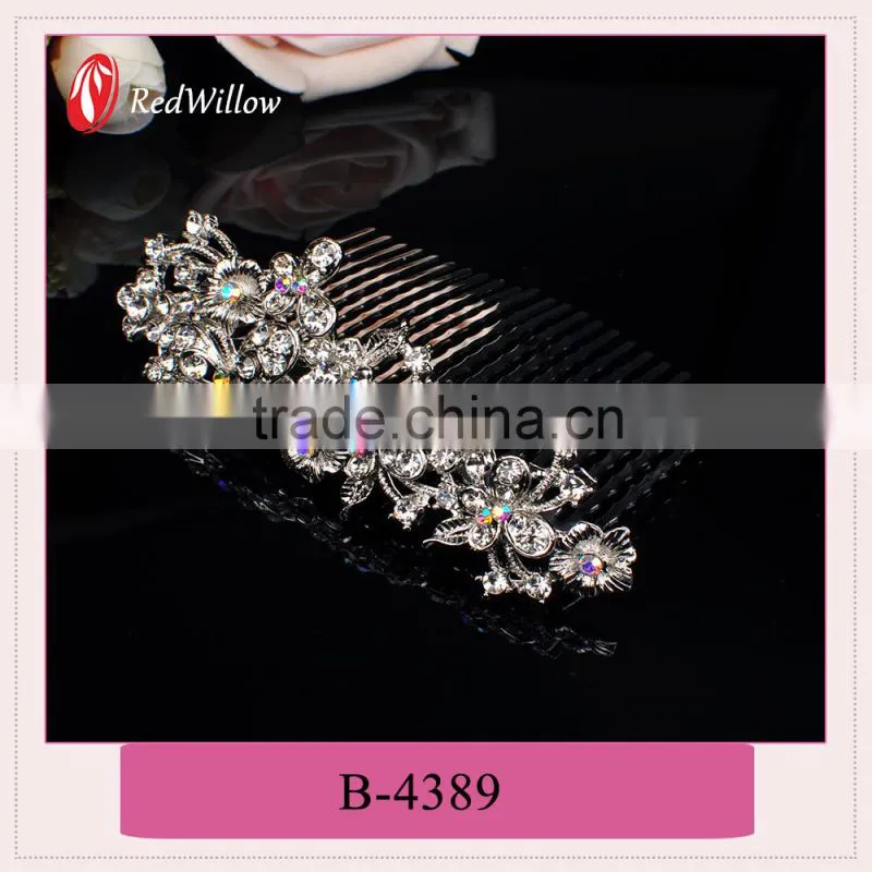 New design fashion low price rhinestone crystal hair comb