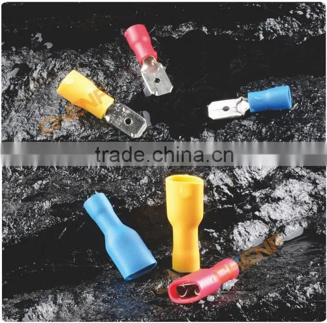 Hot Sell Fully Insulated Female Pre- insulated terminal / plug spring FDFD2-250 6.3 plug-in terminals