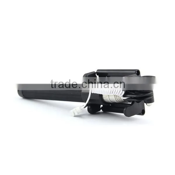 Handheld Extendable Wired Selfie Stick Monopod with Mirror For iPhone from Lontion
