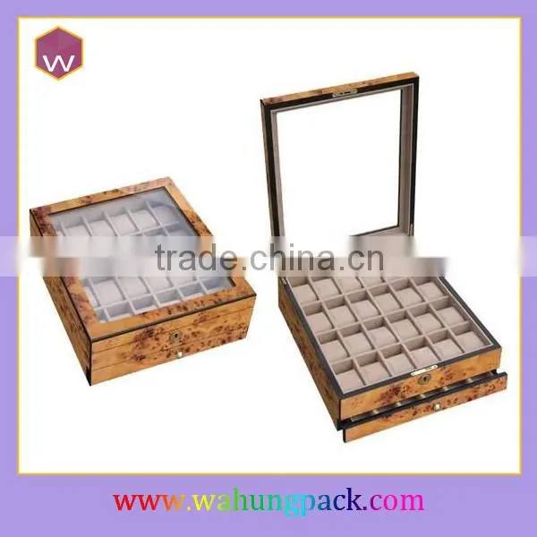black lacquered watch wood packaging & unique watch box design