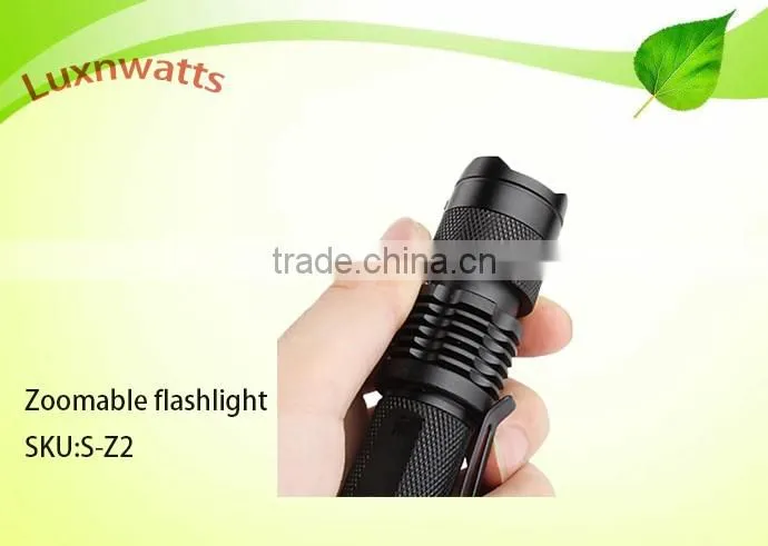 2016 Hot sales LED Light Source and 14500/AA Battery Type led torch light