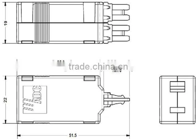 ADSL2+ over POTS/IDSN splitter module for ADC LSA PLUS module