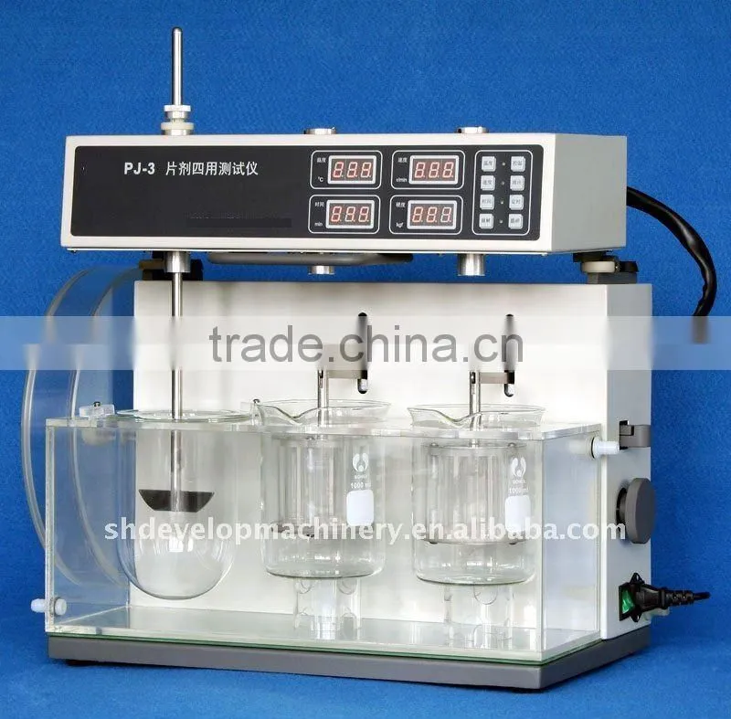 PJ-3 Tablet Four-usage Tester (hardness, friability, dissolution, disintegration))