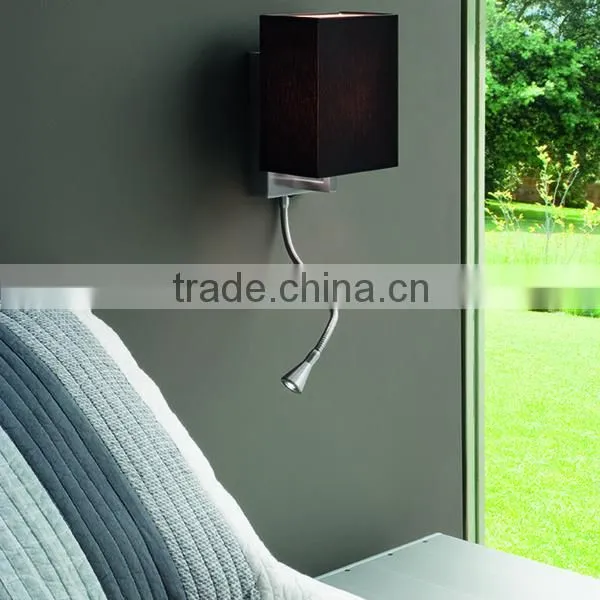 0816-4 cotton shade two flexible shaft with LED Wall Light