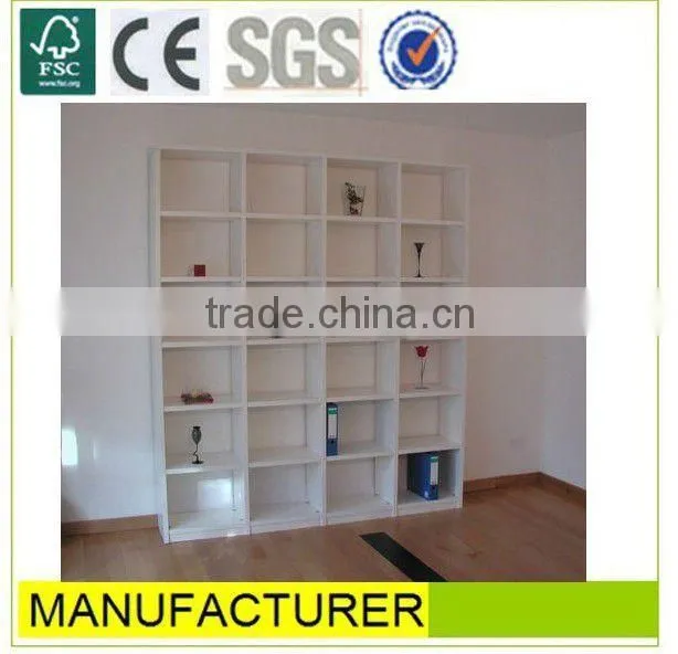 modern cheap white melamine MDF wood bookshelf