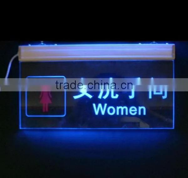 Popular promotional led laser engraving acrylic led sign