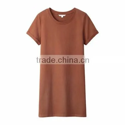 The trend of ms skirt loose round collar short sleeve skirt
