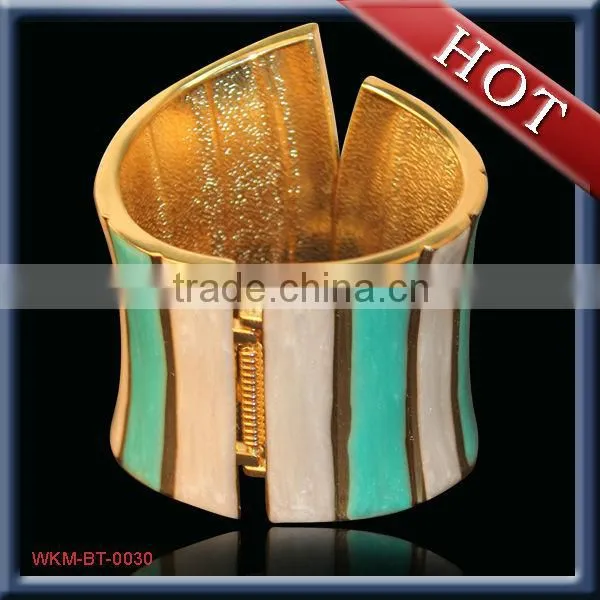 Beautiful cuff type enamel enamel jewelry bangle bracelets