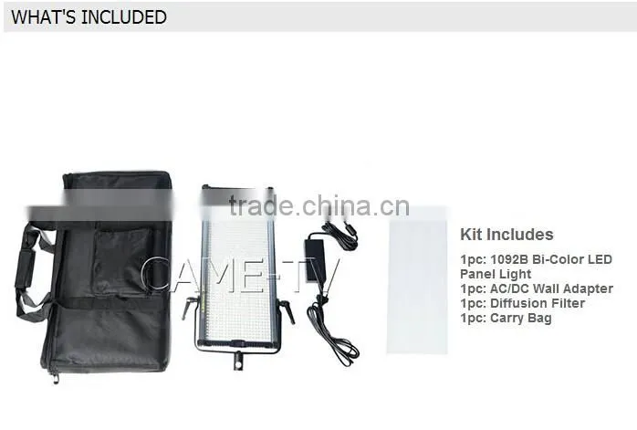 CAME-TV 1092B Bi-Color LED Panel Lights studio video lighting