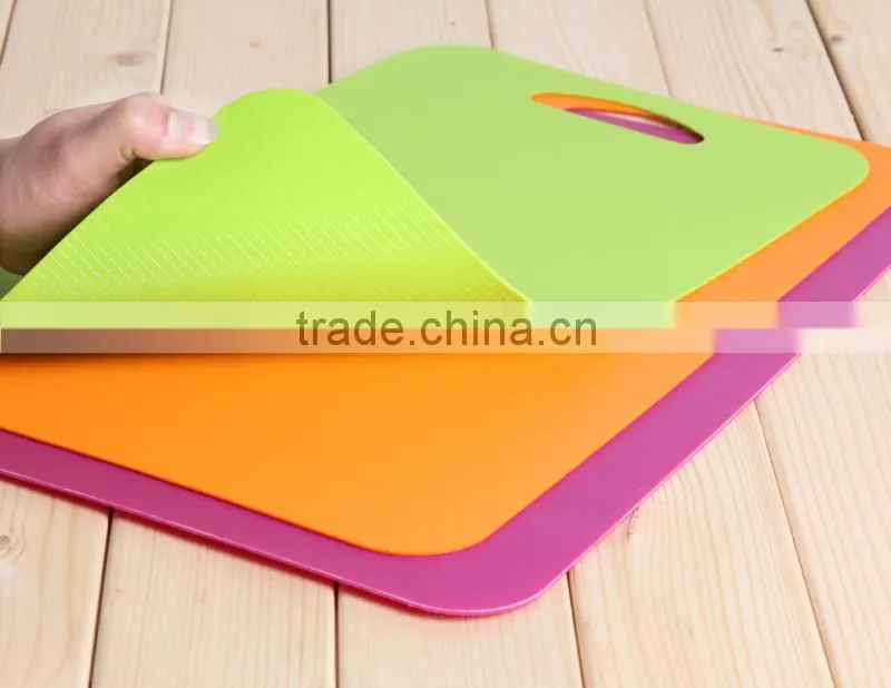 plastic cutting board outside