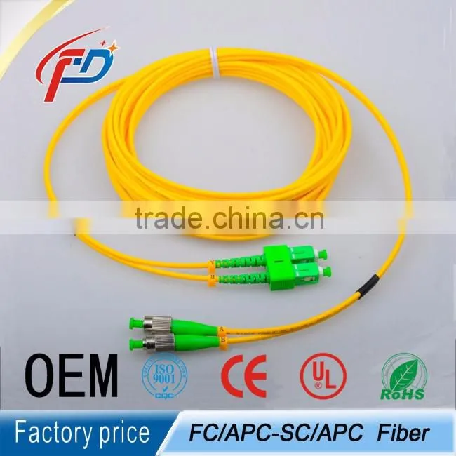2 cores duplex SC/aps-FC/aps fiber optic cable patch cord