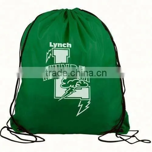 Custom printed polyester drawstring bag