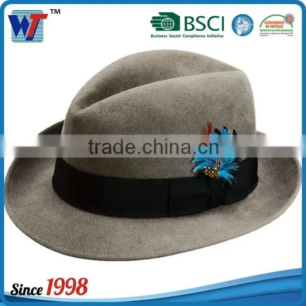100% Wool felt hat ,cheap China wholesale felt hillbilly hat