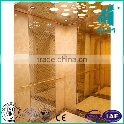 hairline stainless steel passenger lift 1000kg 1.0m/s