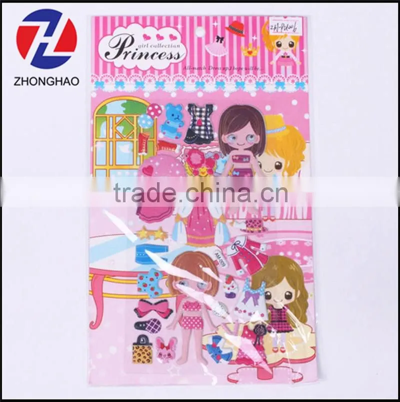 Hot sell wholesale personalized puffy sticker for girls