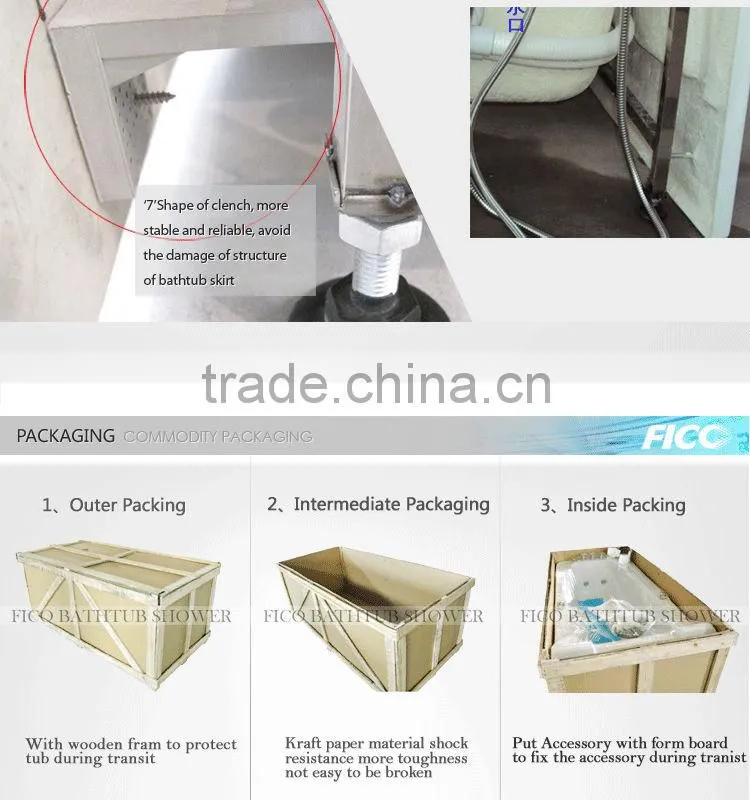 FC-255.BLwith blue front glass ,glass bathtub