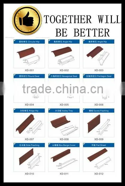 STURDY ALUMINIUM ZINC STONE COATED METAL ROOF TILE