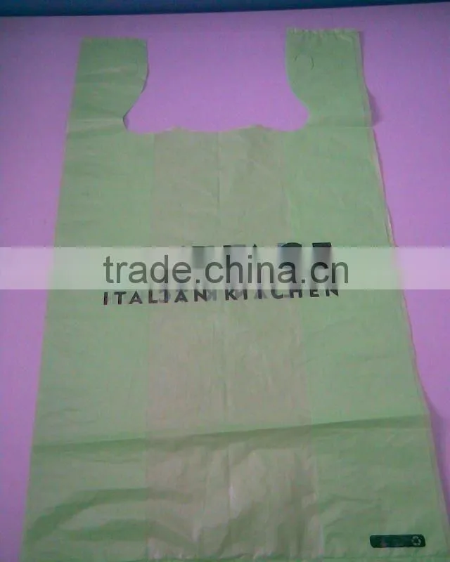 Guangdong biodegradable red tshirt plastic bags wholesale