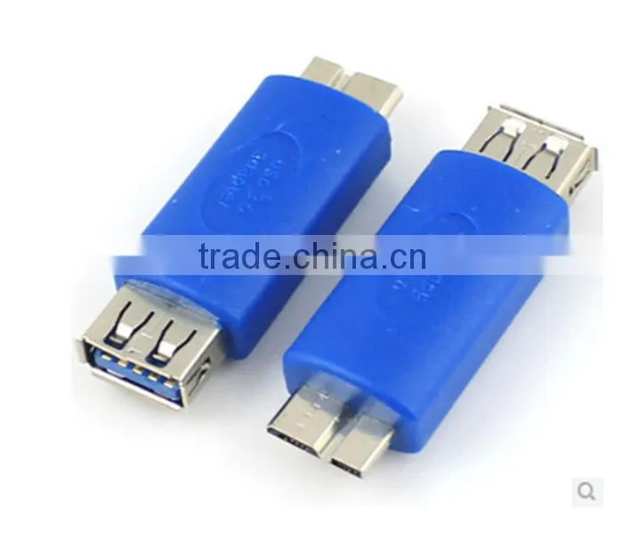(Blue) USB 3.0 Super Speed Type A Female to Micro B Male Adapter Converter Plug