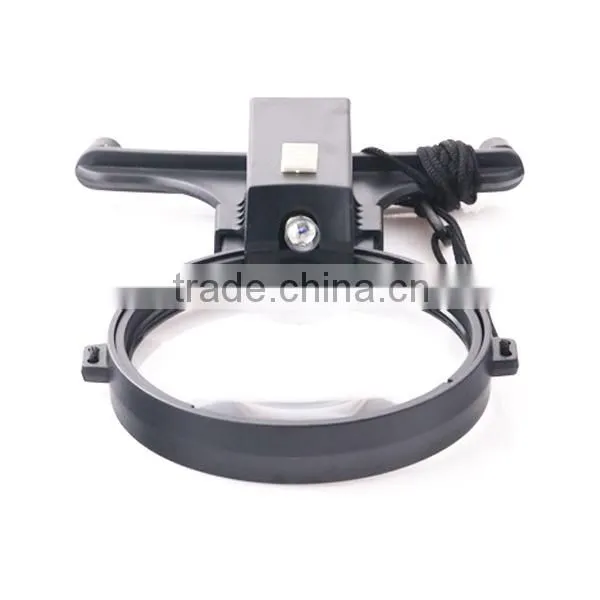 LED Lighted 2x Power Hand-Free magnifier Helping Hand Magnifier