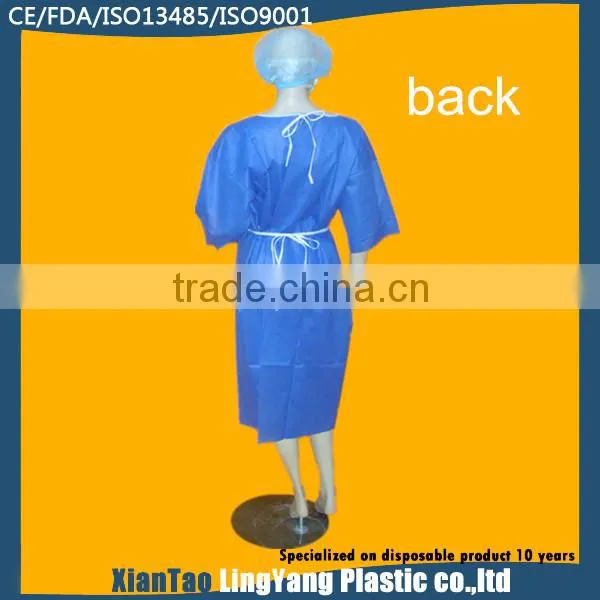 Colorful Disposable Nonwoven Dental Hospital Gown