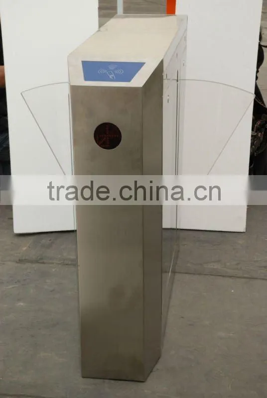 RFID interface CE certificate waist high bidirectional full automatic fast speed stainless steel access control flap turnstile