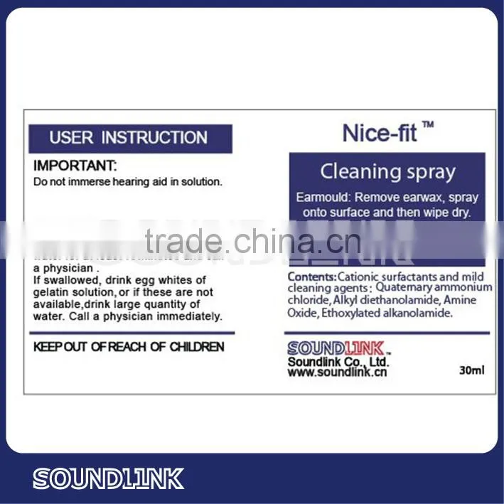hearing aid cleaning spary Specially formulated to clean earpieces with cheap price