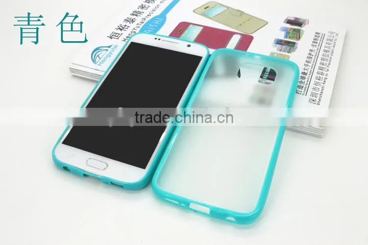 2015 new design wholesale phone case for samsung s6 ,tpu+pc case for samsung galaxy s6