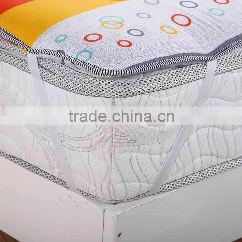 Wholesale China Factory Polyester Anti-Slip Queen Size Mattress Pad