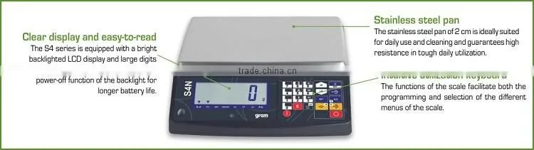 15kg / 5g S4N Table Top Scale Type Digital Weigh Scales