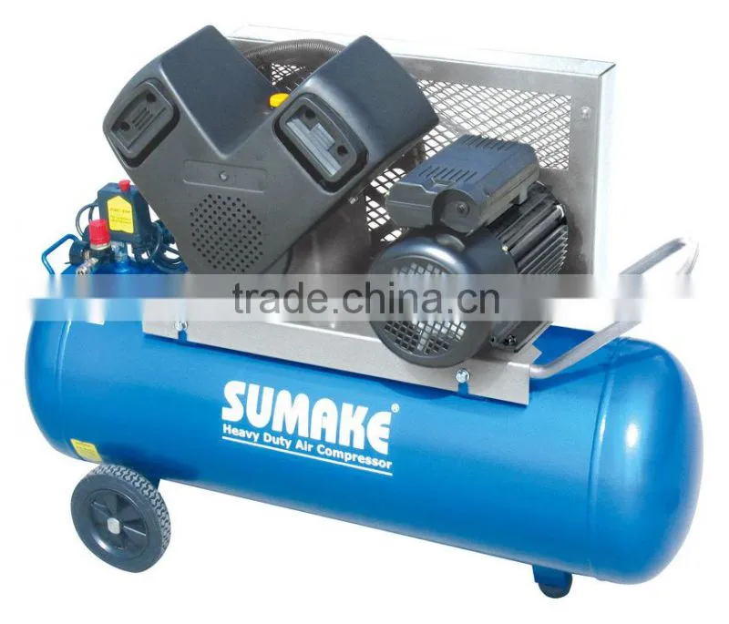 3HP Tri. Phase Iron Motor 90L Tank Air Compressor With CE Belt Driven