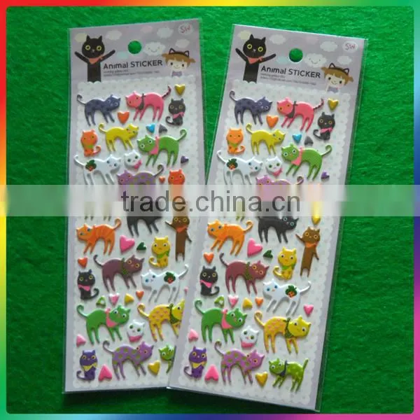 mini animal pattern foam sticker/ puffy sticker for kids