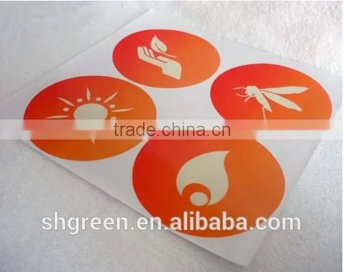 Die-cut gum kraft paper sticker with printing fire design
