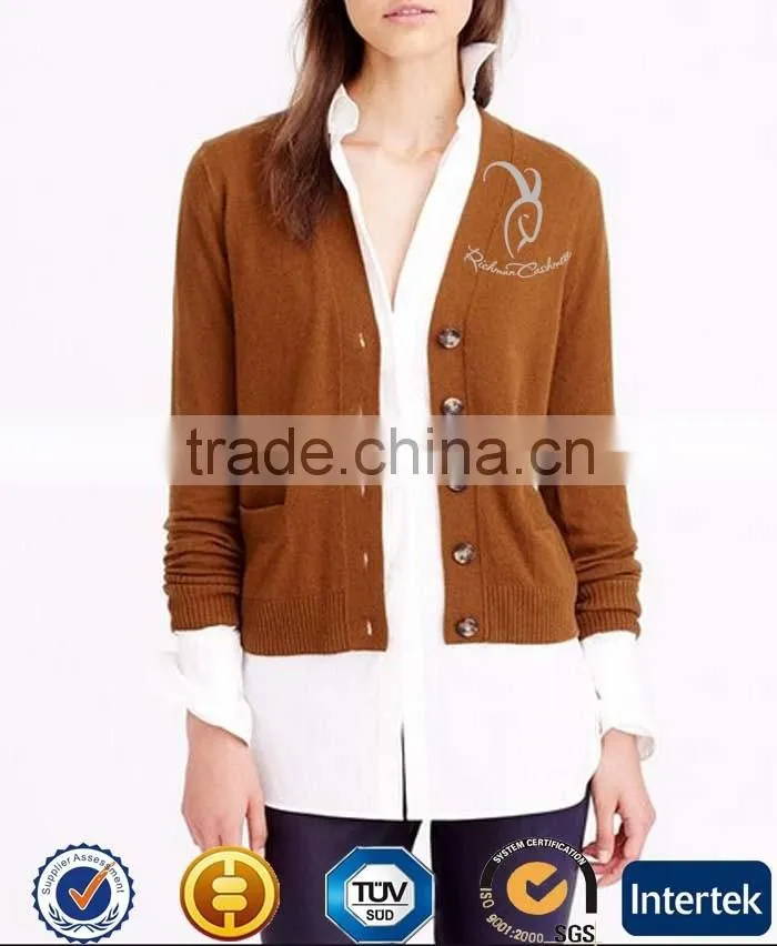 New Women's Knitted 2015 Ladies Long Sleeve Cashmere Cardigan