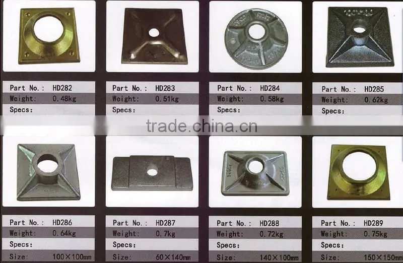 Scaffolding Pressed Steel Base Plate