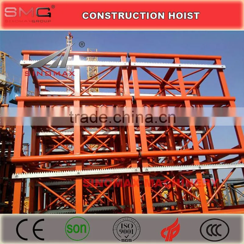 1T Double Cage/Cabin SC100/SC100 Building Construction Hoist, Construction Elevator, Construction Lifter for sale in China