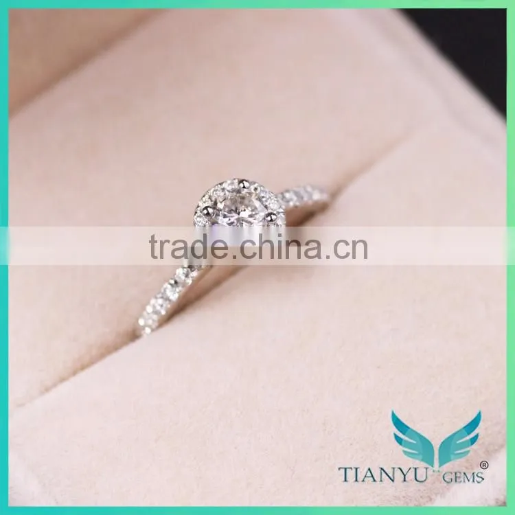 High Jewellery wedding rings 14K 15K PT925 setting 1ct forever brilliant moissanite vvs diamond with strong fire