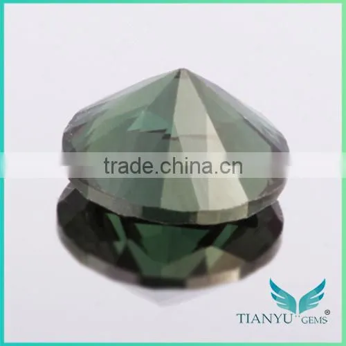Wholesale Round Synthetic Spinel Dark Green Spinel 152#