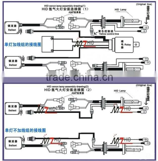 AC55W, 12V,hid xenon kit/car hid kit/xenon kit.HEADLIGHT
