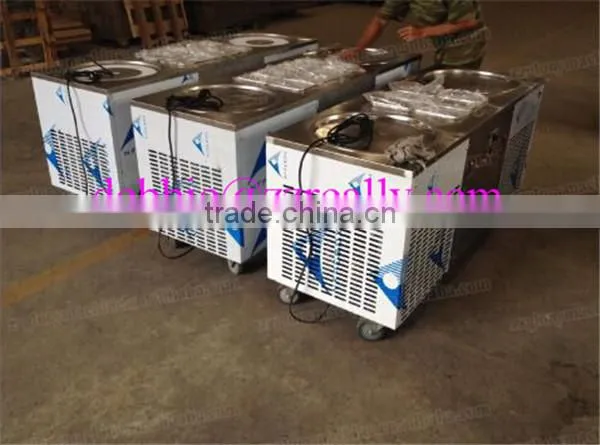 Fried ice cream cart with fried ice cream machine for sale