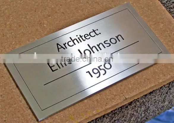 aluminium metal tag for machine