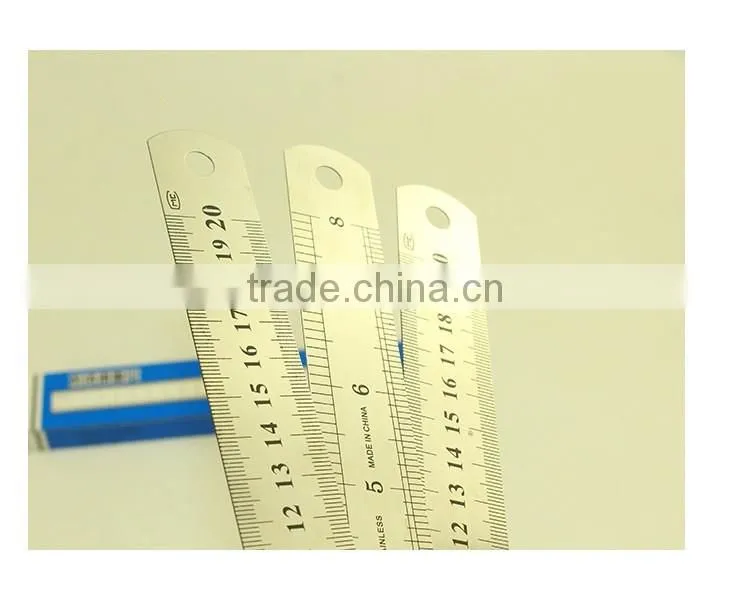 Top quality Shool and office stationary Stainless steel 20cm ruler